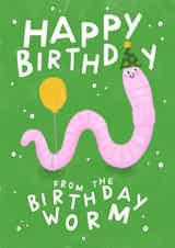 Cute Birthday Card - Birthday Worm created by Claire Schorman