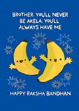 Cute Faith Card - Raksha Bandhan - Never Akela - For Brother created by The Playful Indian