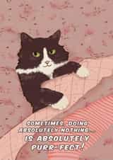 Cozy Nap Cat Card – A Purr-fect Message for Doing Nothing created by Six bunny ears