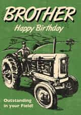 Classic Birthday Card - For Brother - Tractor created by Rocket68
