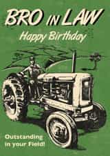 Classic Birthday Card - For Brother In Law - Tractor created by Rocket68