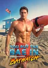Funny Birthday/Anniversary Card - Baywatch - David Hasselhoff created by Shower Thoughts