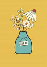 Classic Thank You Card - Vase - Flowers created by Kirsty Miller