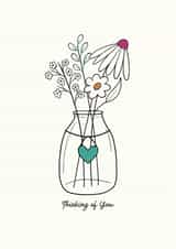 Classic Thinking Of You Card - Flowers - Vase created by Kirsty Miller
