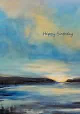 Arty Birthday Card - Coastal Landscape created by Heidi Clawson Art