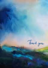 Arty Thank You Card - Painted Landscape created by Heidi Clawson Art