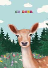 Cute Sorry Card - Oh Deer created by badgerbee design