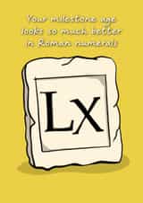 Funny Birthday Card - 60th - Roman Numerals created by Pickled Prints