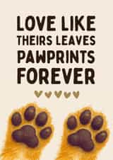Cute Sympathy Card – Pet Loss - Cat Paws created by Hello Fridays Studio