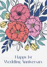 Classic Anniversary - 1st - Pretty Flowers created by Sazerelli Designs