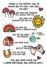 Heartfelt Birthday Card - For Wife - I Love You The Most created by Lyndsay Moon