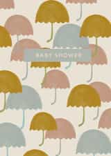 Classic New Baby Card - Baby Shower - Umbrellas created by Fiona Fawcett