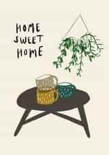 Classic new Home Card - Tea And Plants created by Fiona Fawcett