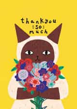 Cute Thank You Card - Siamese Cat created by Happy Wolf
