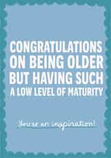 Funny Birthday Card - Immature created by Giddy Kipper