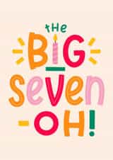 Classic Birthday Card - 70th - Big Seven-Oh! created by Joanne Hawker