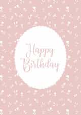 Floral pink Happy Birthday created by Nika Venturini