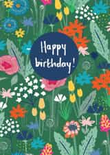 Pretty Birthday Card - Flowers - For Her - Wildflowers - Bright florals created by martha and hepsie ltd