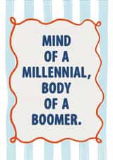 Funny Birthday Card - Boomer - Millennial created by Of Life & Lemons Ltd.