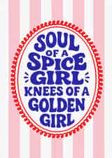 Funny Birthday Card for Her - Soul Of A Spice Girl - Midlife Birthday created by Of Life & Lemons Ltd.