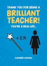 Cryptic / fun challenge card to say thank you to a brilliant teacher created by Daniel Benney