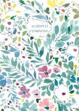 Classic Sympathy Card - Flowers - Deepest Sympathy created by Rebecca Prinn