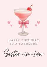 Classic Birthday Card - For Sister-In-Law - Cocktail created by Hello Fridays Studio
