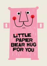 Cute Thinking of You Card – Kate Smith Co. - Pink Bear Hug Illustration created by Danilo