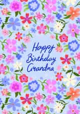 Classic Birthday Card - For Grandma - Pretty Flowers created by Carla Ellis