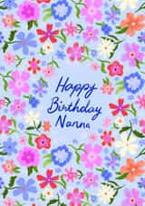 Classic Birthday Card - For Nanna - Pretty Flowers created by Carla Ellis