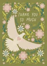 Pretty Thank You Card – Floral Folk Art created by Victoria eve