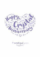 Classic Anniversary Card - 15th - Crystal created by Fatchair Print