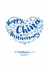 Classic Anniversary Card - 20th - China created by Fatchair Print
