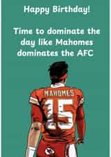 NFL related birthday card for all Kansas City Chief fans! created by Georgie Farnfield