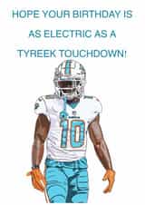 Fun NFL/American Football themed birthday card created by Georgie Farnfield