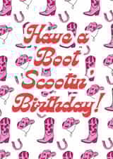 Country & Western Birthday Card - Cowboy - Have A Boot Scootin' Birthday created by Char's Designs
