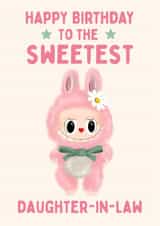 Cute Birthday Card - Sweetest Daughter-in-Law - Labubu Doll created by Hello Fridays Studio
