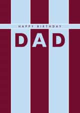 Classic Birthday Card - For Dad - Aston Villa created by Rebecca Prinn