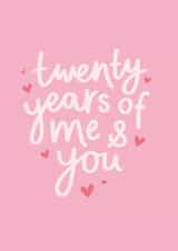 Classic Anniversary Card - 20th - Me And You created by Fliss Muir
