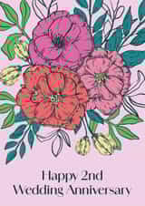 Classic Anniversary Card - 2nd - Pretty Florals created by Sazerelli Designs