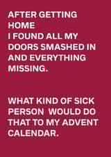 Funny Christmas Card - Advent Calendar created by original fox designs