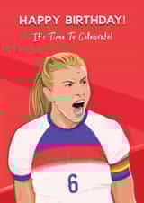 Classic Birthday Card - Leah Williamson - Lionesses created by Helen Rodgers