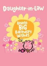 Cute Birthday Card - For Daughter In Law - Gardening created by Pink wink