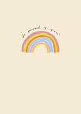 Fun Congratulations Card - Rainbow - So Proud Of You created by URGHH Card Co.