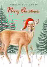 Traditional Christmas Card - Reindeer created by Dalia Clark Design