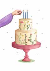 Classic Birthday Card - Cake - Flowers created by Beth Goodwin