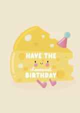 Cheesy Birthday Card for Cheese Lovers - Jellycat-inspired created by Pri M