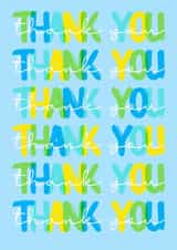 Classic Thank You Card - For Him - Thank You Typography created by Pink Peach Cards