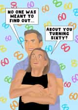 Funny Birthday Card - 60th - Coldplay Concert created by Pink Peach Cards