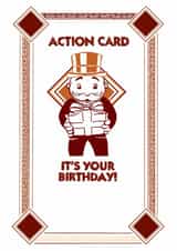 Birthday card - Monopoly Deal player - Friend or Relationship created by What Lucy Draws